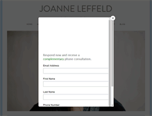 Tablet Screenshot of joanneleffeld.com